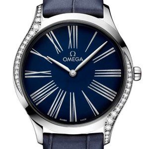 Omega De Ville Tresor  36mm Blue Dial Diamond Women's Watch 428.18.36.60.03.001